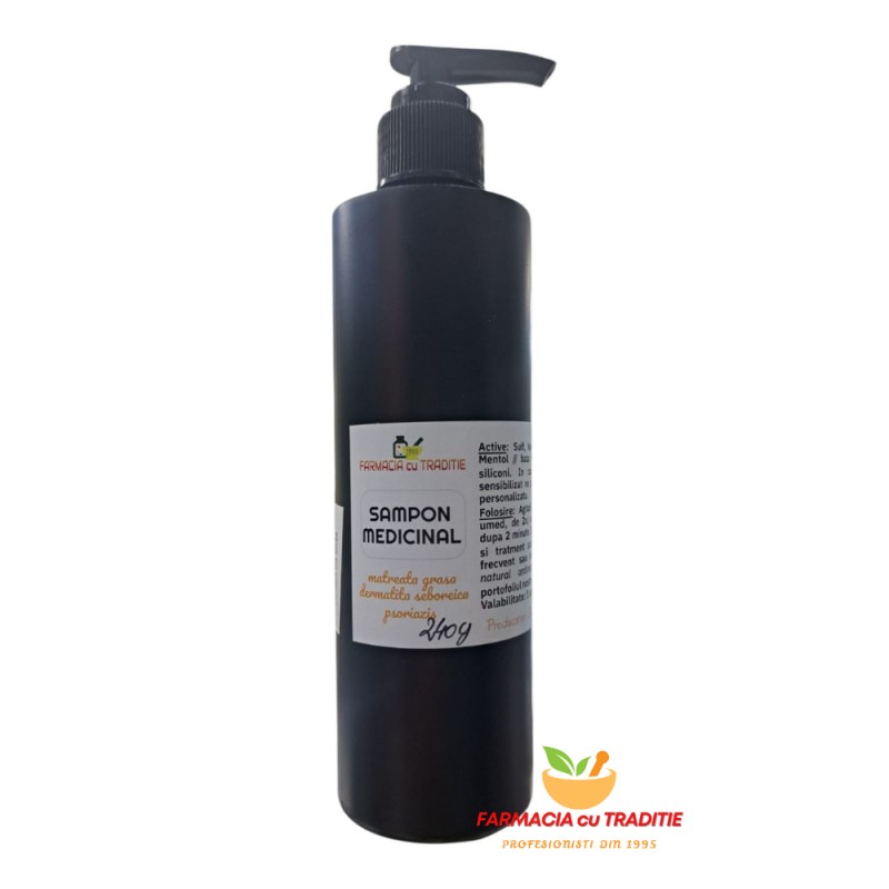 SAMPON MEDICINAL ANTIMATREATA, PSORIAZIS, DERMATITA SEBOREICA cu ketoconazol, sulf si bicarbonat -245ml